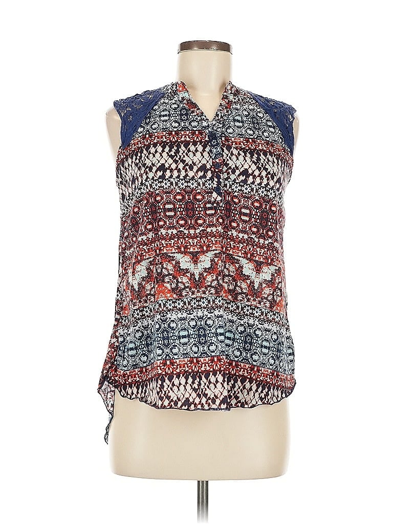 Pre-owned French Laundry Sleeveless Blouse In Blue