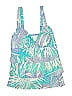 Unbranded Tropical Blue Swimsuit Top Size 8 - photo 1