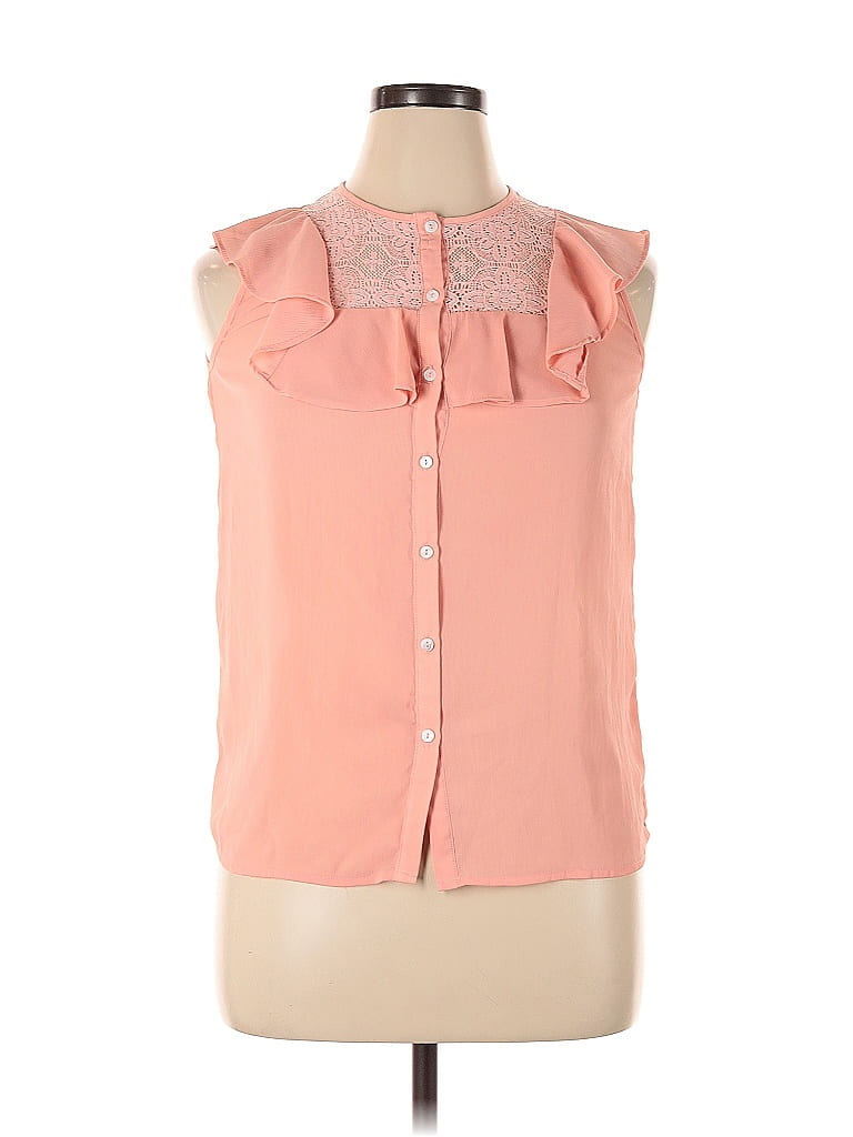 Pre-owned Octavia Sleeveless Blouse In Pink