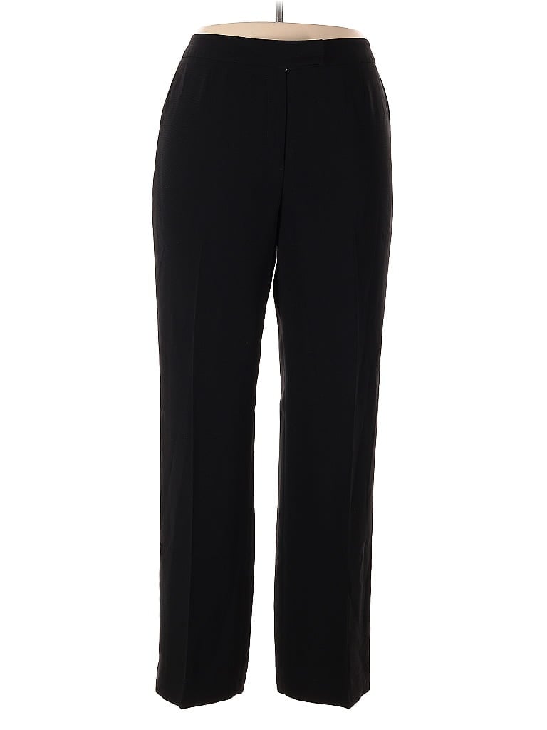 Kasper 100% Polyester Solid Black Dress Pants Size 10 - photo 1