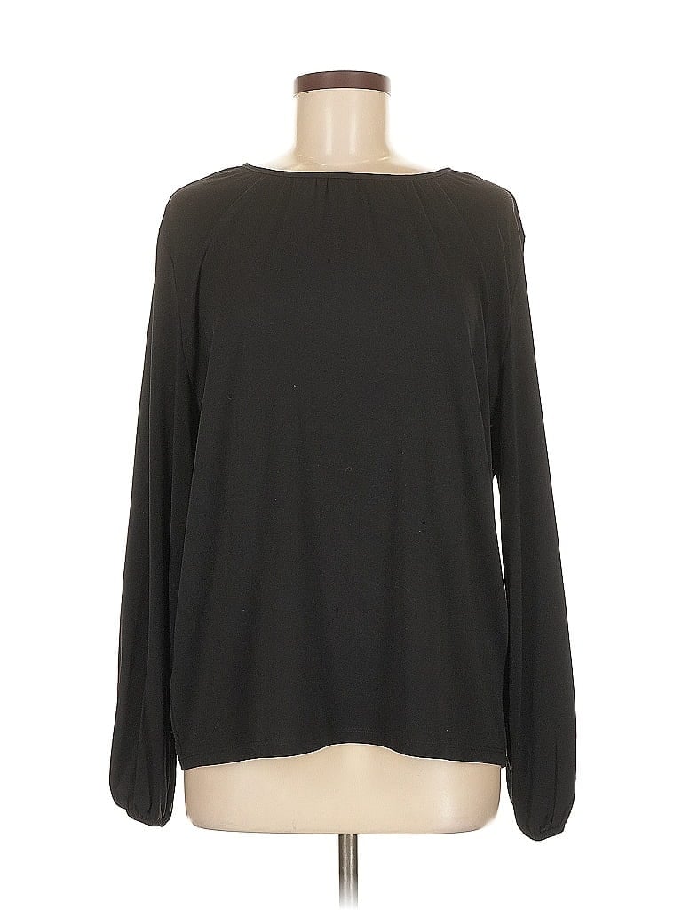 Pre-owned H&m Long Sleeve Top Black Boatneck Tops