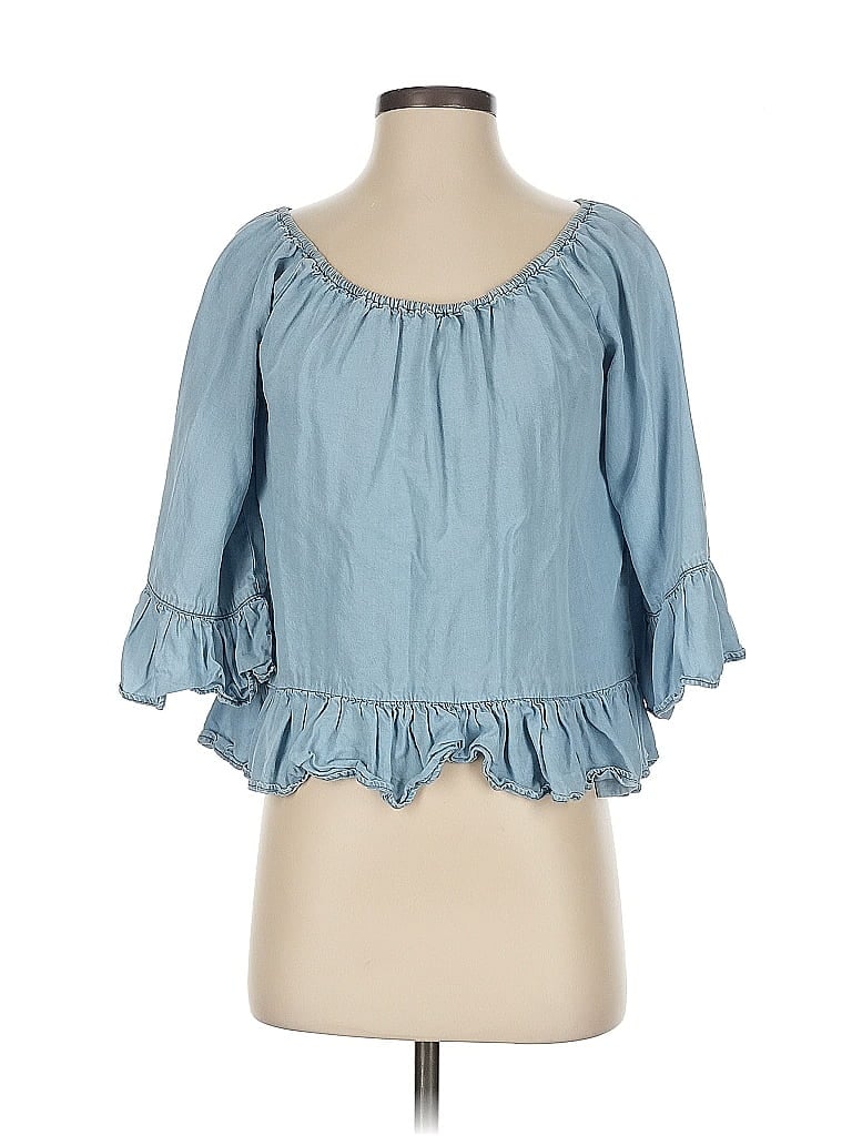 SANCTUARY Pre-owned 3/4 Sleeve Blouse In Blue