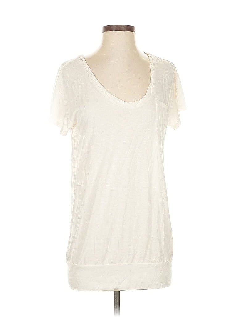 Pre-owned Ann Taylor Loft Short Sleeve T-shirt In White