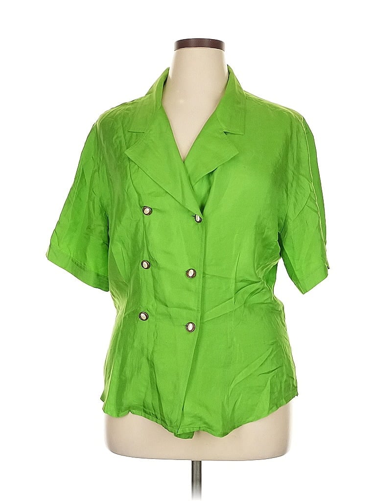 Pre-owned Jh Collectibles Silk Blazer Jacket In Green