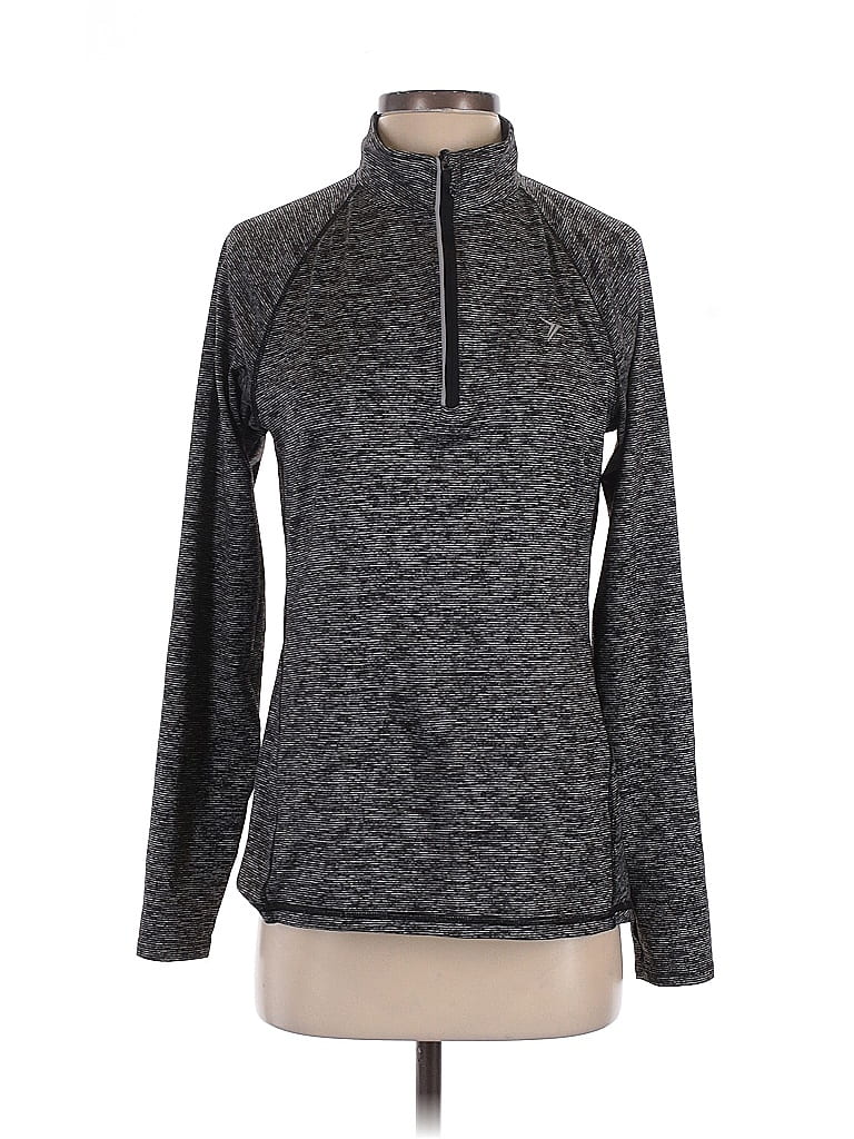 Pre-owned Active By Old Navy Long Sleeve Top Gray Turtleneck Tops