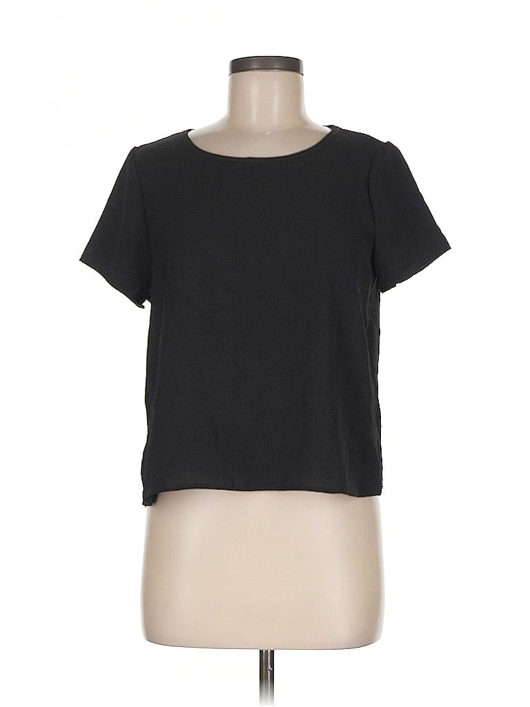 Pre-owned 21 Saints Short Sleeve Top Black Crew Neck Tops