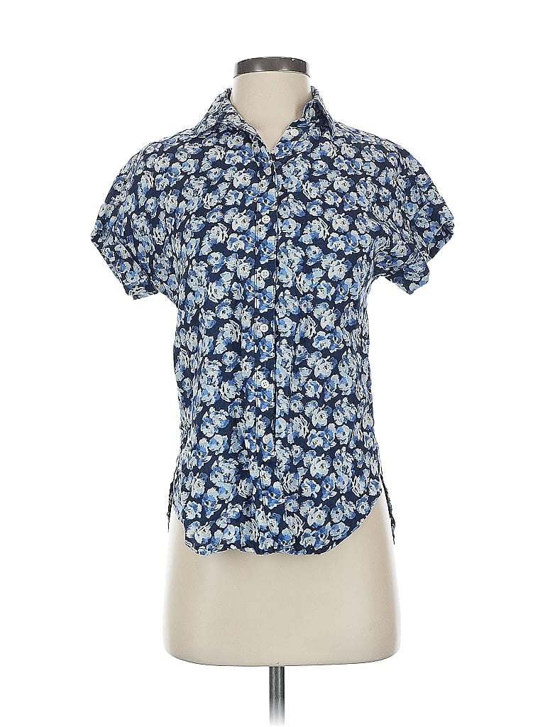 Click to view more detailed imagery on our partner's website Pre-owned Polo Ralph Lauren Short Sleeve Blouse In Blue