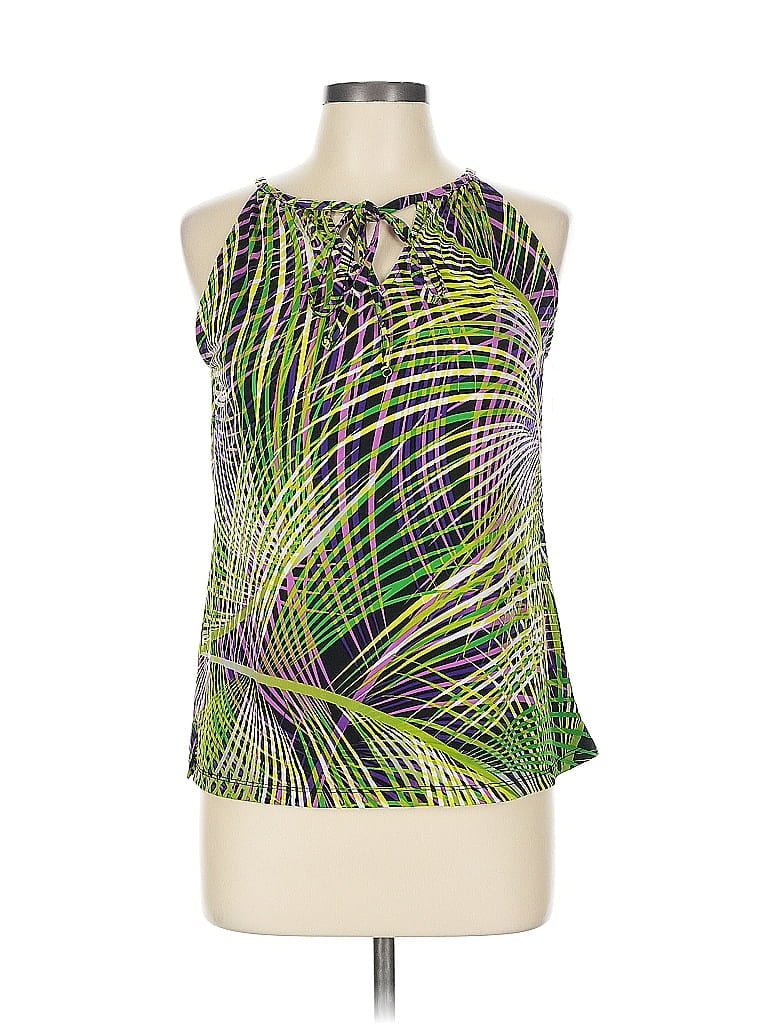 WORTHINGTON Pre-owned Tank Top Green Halter Neckline Tops