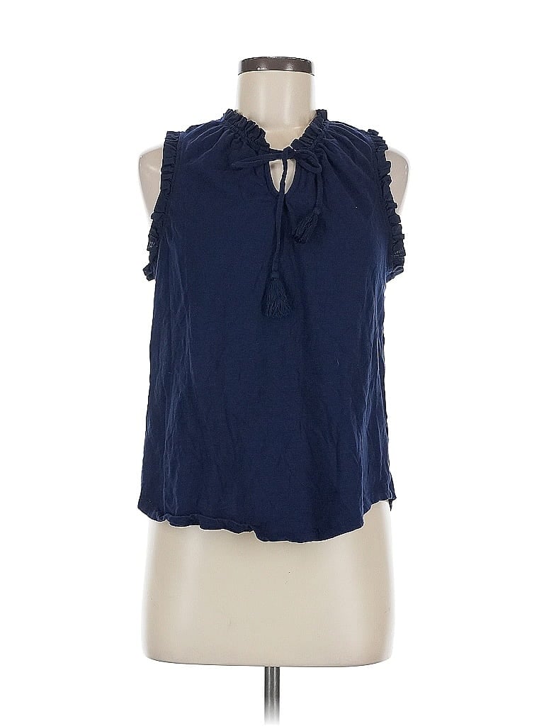 Pre-owned Crown & Ivy Sleeveless Blouse In Blue