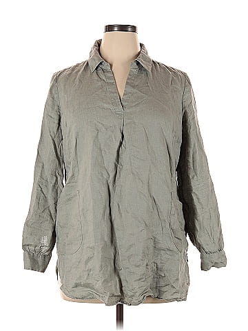 Soft Surroundings 3/4 Sleeve Button-Down Shirt (view 1)
