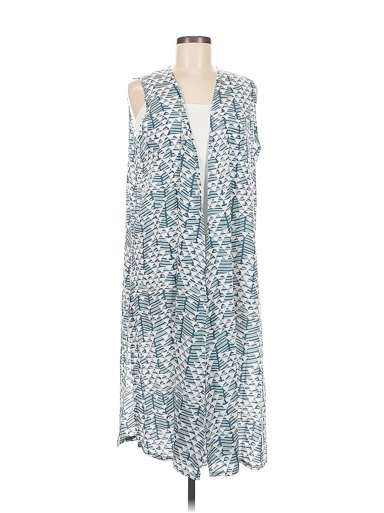 Pre-owned Lularoe Kimono In Blue