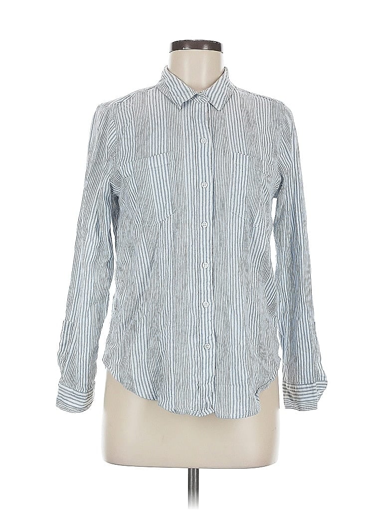 Pre-owned Lucky Brand Long Sleeve Button Down Shirt In Blue