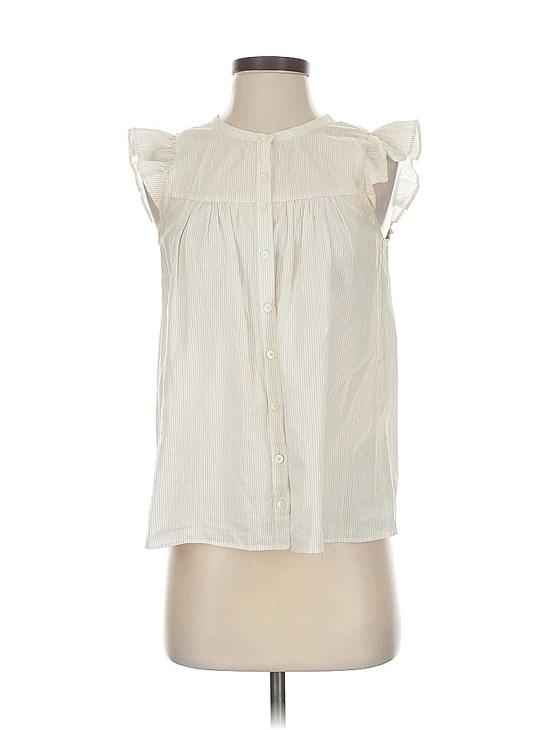 Pre-owned Madewell Sleeveless Blouse In White