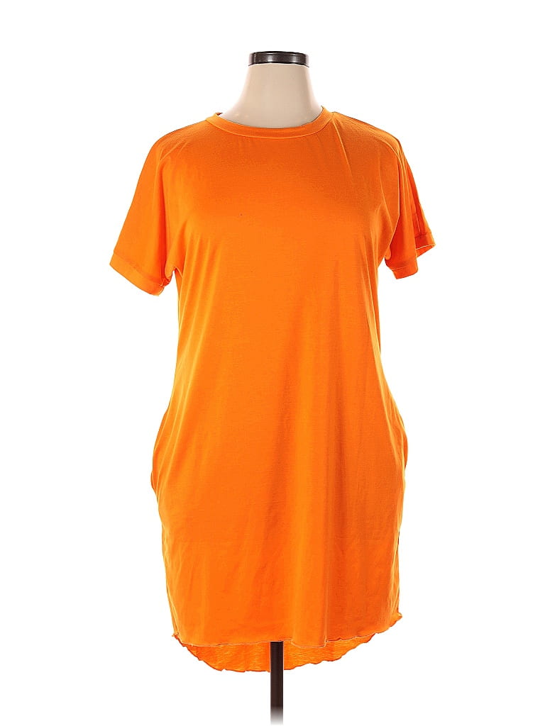 Pre-owned Unbranded Casual Dress In Orange