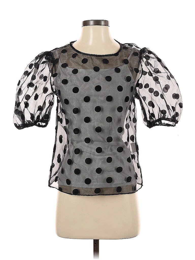 Pre-owned Nasty Gal Inc. Short Sleeve Blouse In Black