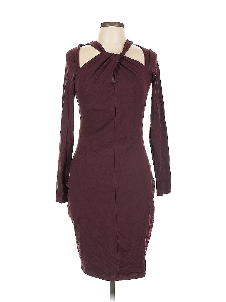 Susana Monaco Burgundy Cocktail Dress Size L - photo 1