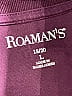 Roaman's 100% Cotton Burgundy Long Sleeve Polo Size 18 - photo 6
