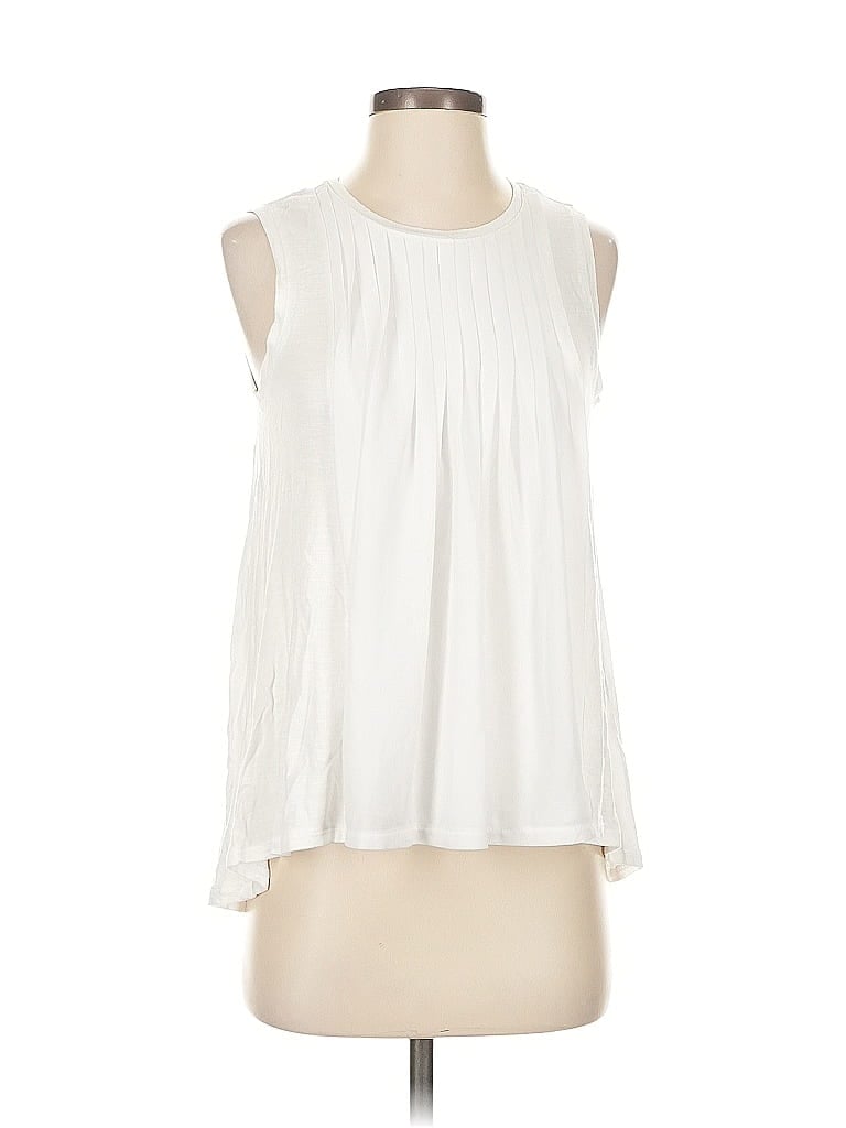 Pre-owned Simply Vera Vera Wang Sleeveless Blouse In White