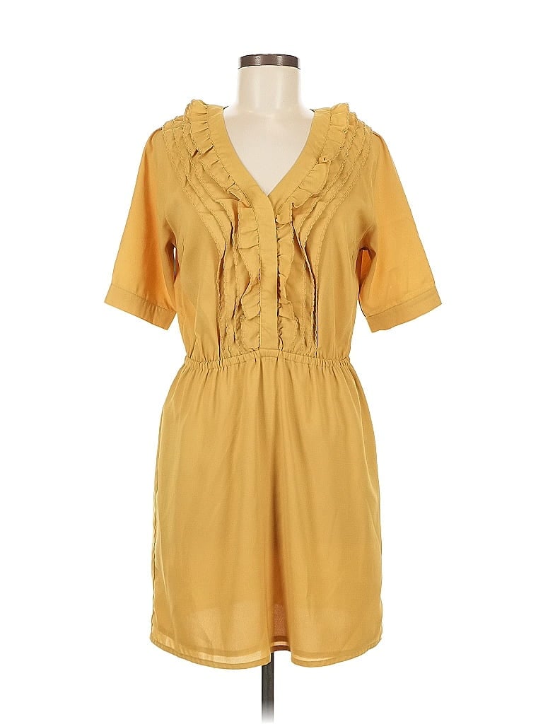 Pre-owned Ark & Co. Casual Dress In Yellow