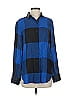Rag & Bone Color Block Blue Long Sleeve Button-Down Shirt Size XS - photo 1