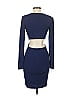 Express Solid Blue Cocktail Dress Size P (petite) - photo 2