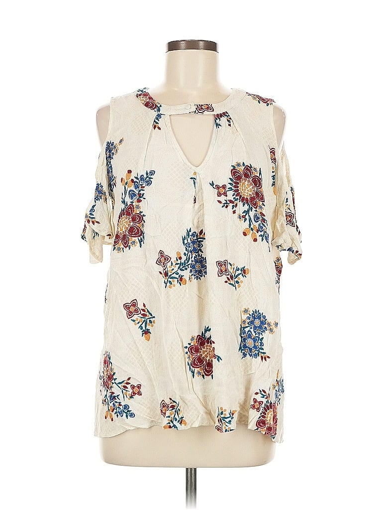 Pre-owned Blu Pepper Sleeveless Blouse In White