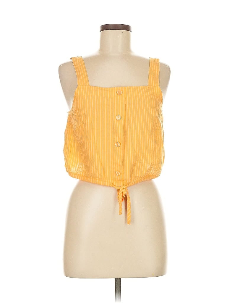 Pre-owned A New Day Sleeveless Blouse In Yellow