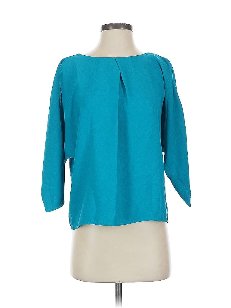 Pre-owned Rachel Rachel Roy 3/4 Sleeve Blouse In Blue