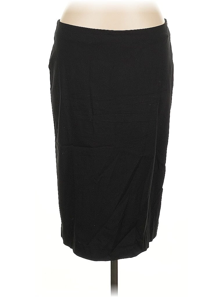 Lord & Taylor Solid Black Formal Skirt Size 10 - photo 1
