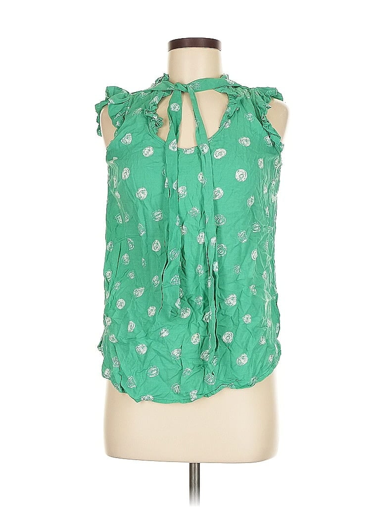 Pre-owned Porridge Sleeveless Blouse In Green