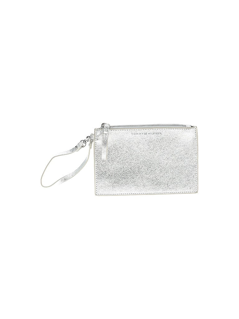 Tommy Hilfiger Metallic Silver Leather Wristlet One size - photo 1
