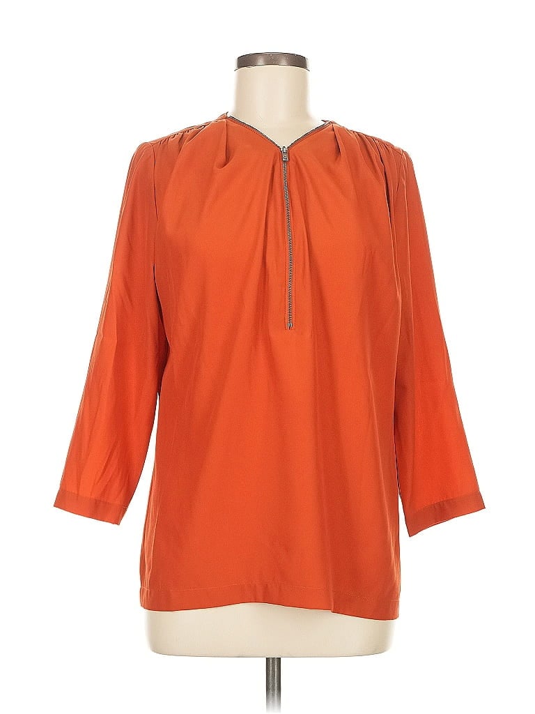 Pre-owned G By Giuliana Rancic 3/4 Sleeve Blouse In Orange