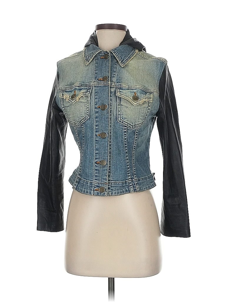 Pre-owned John Eshaya Denim Jacket In Blue