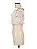 Sabo Ivory Tan Sleeveless Blouse Size 8 - photo 5