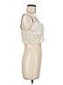 Sabo Ivory Tan Sleeveless Blouse Size 8 - photo 4