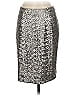 Banana Republic 100% Polyester Metallic Silver Formal Skirt Size 2 - photo 2