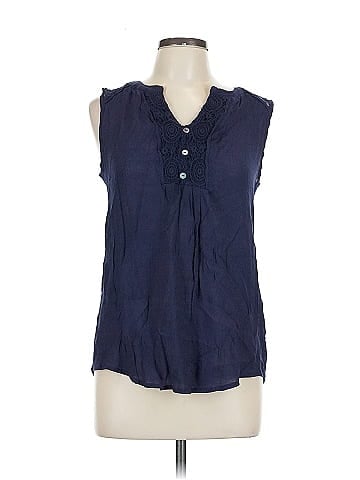 Perseption Concept Sleeveless Button-Down Shirt (view 1)