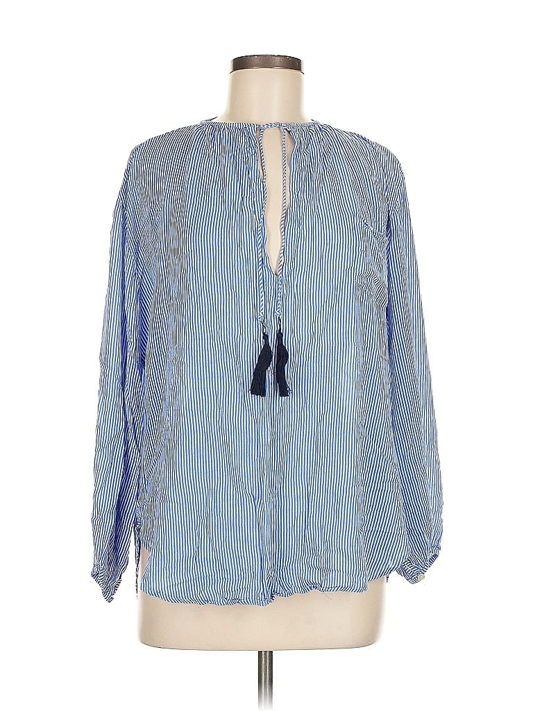 Faithfull the Brand Blue Long Sleeve Blouse Size 8 - photo 1