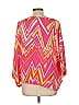 M Missoni 100% Silk Pink 3/4 Sleeve Silk Top Size L - photo 2