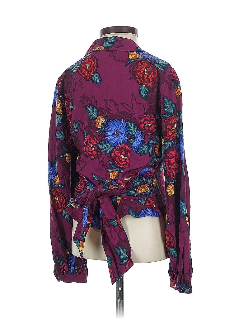 MOULINETTE SOEURS BY ANTHROPOLOGIE Pre-owned Long Sleeve Blouse In Purple