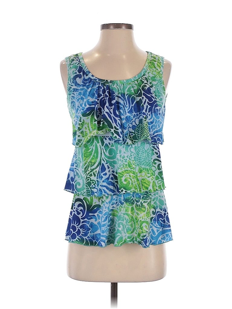 Pre-owned Dressbarn Sleeveless Blouse In Blue