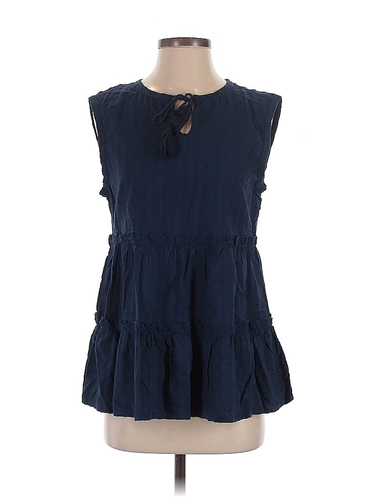 Click to view more detailed imagery on our partner's website Pre-owned Caslon Sleeveless Blouse In Blue
