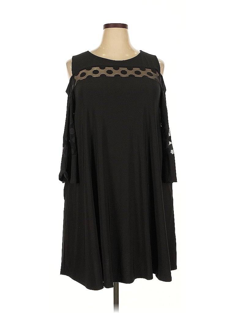 Nina Leonard Black Casual Dress Size 2X - photo 1