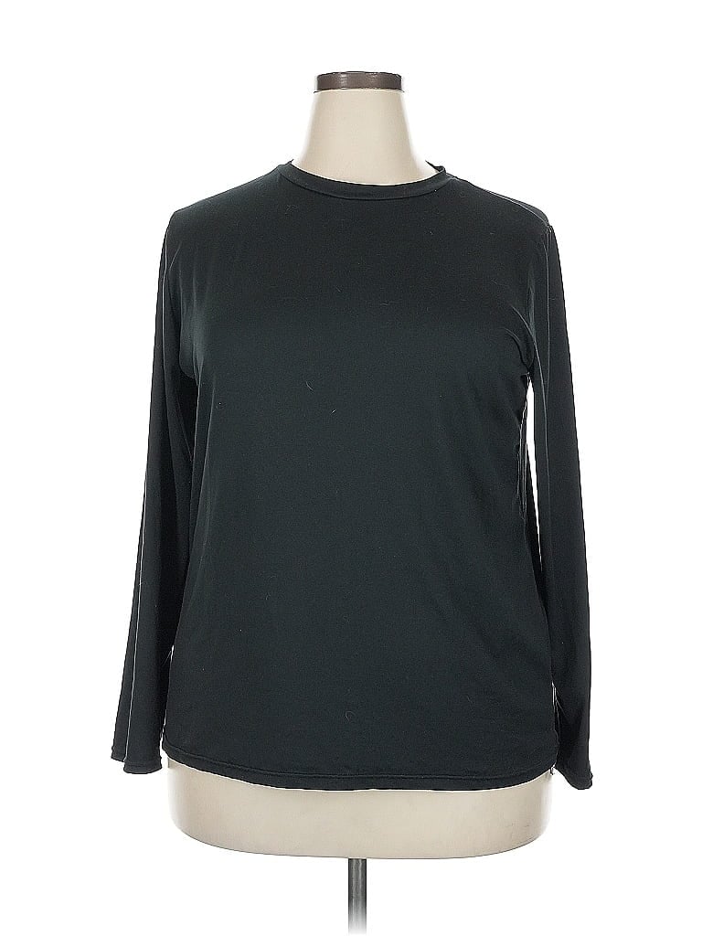 Pre-owned Real Essentials 3/4 Sleeve T-shirt In Black