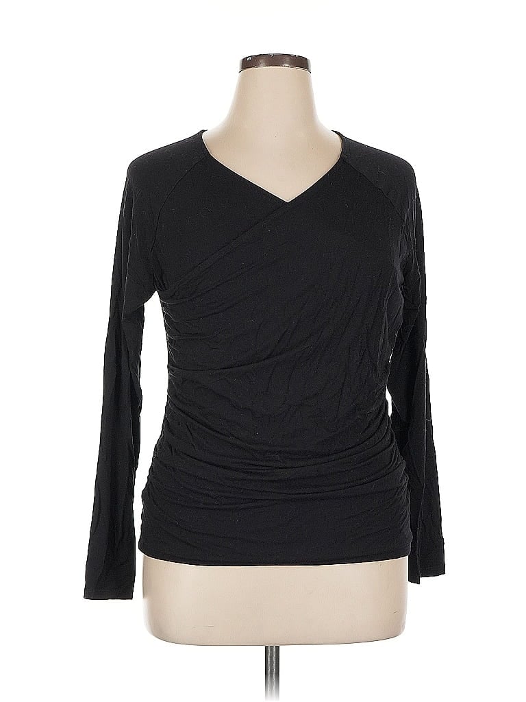 Pre-owned Ann Taylor Factory 3/4 Sleeve T-shirt In Black