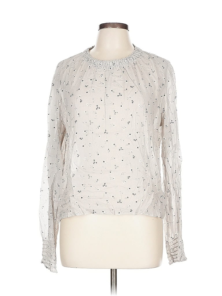 Click to view more detailed imagery on our partner's website Pre-owned Bella Dahl Long Sleeve Blouse In Silver