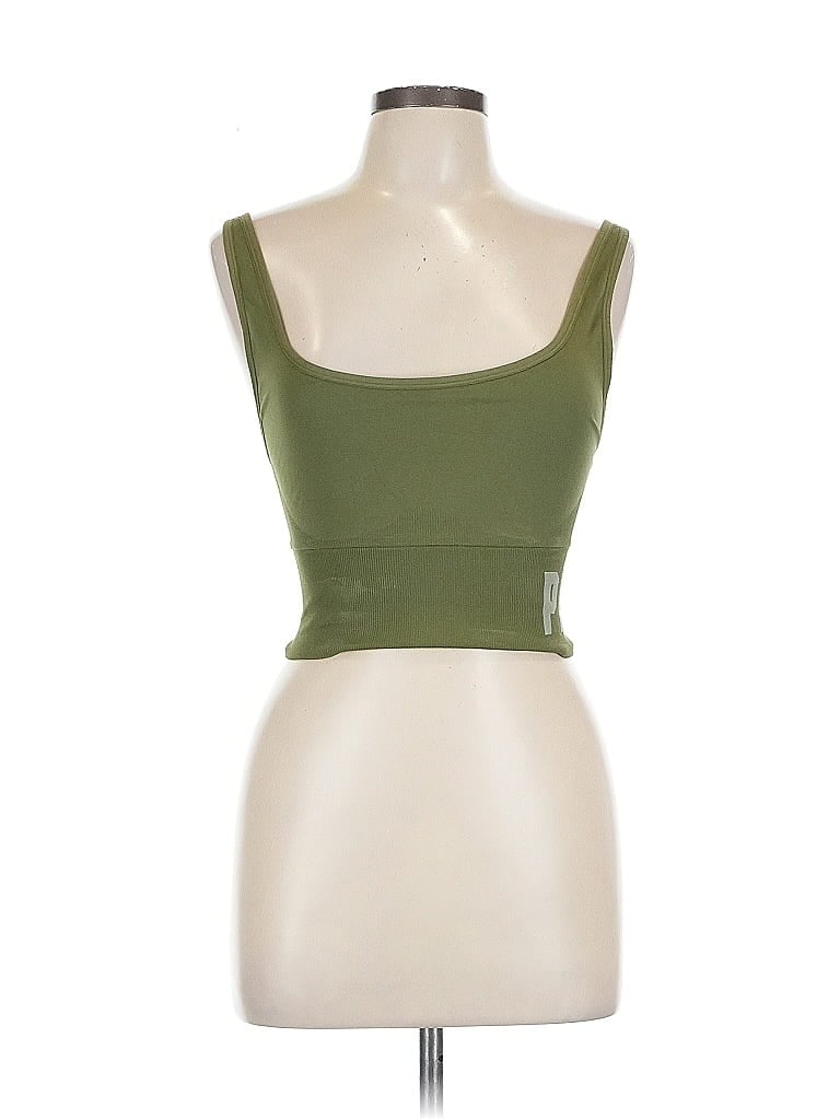 Pre-owned Victoria's Secret Pink Tube Top Green Strapless Neckline Tops