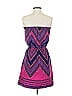 Express 100% Polyester Chevron-herringbone Purple Casual Dress Size 2 - photo 2