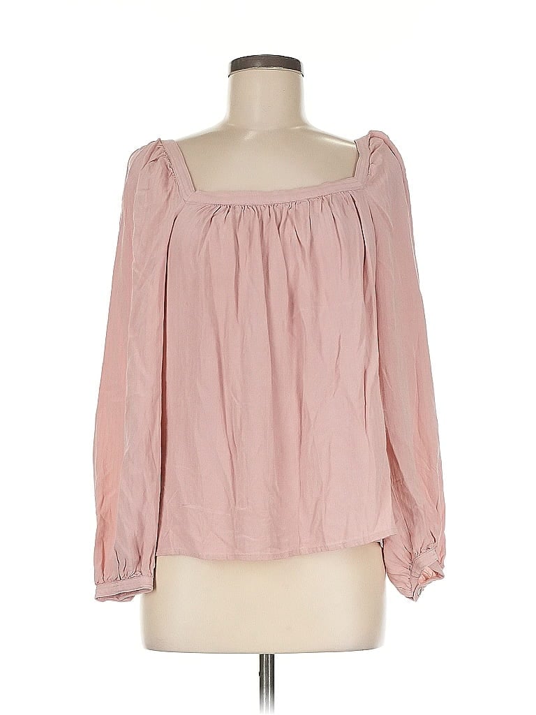 Pre-owned A New Day Long Sleeve Blouse In Pink