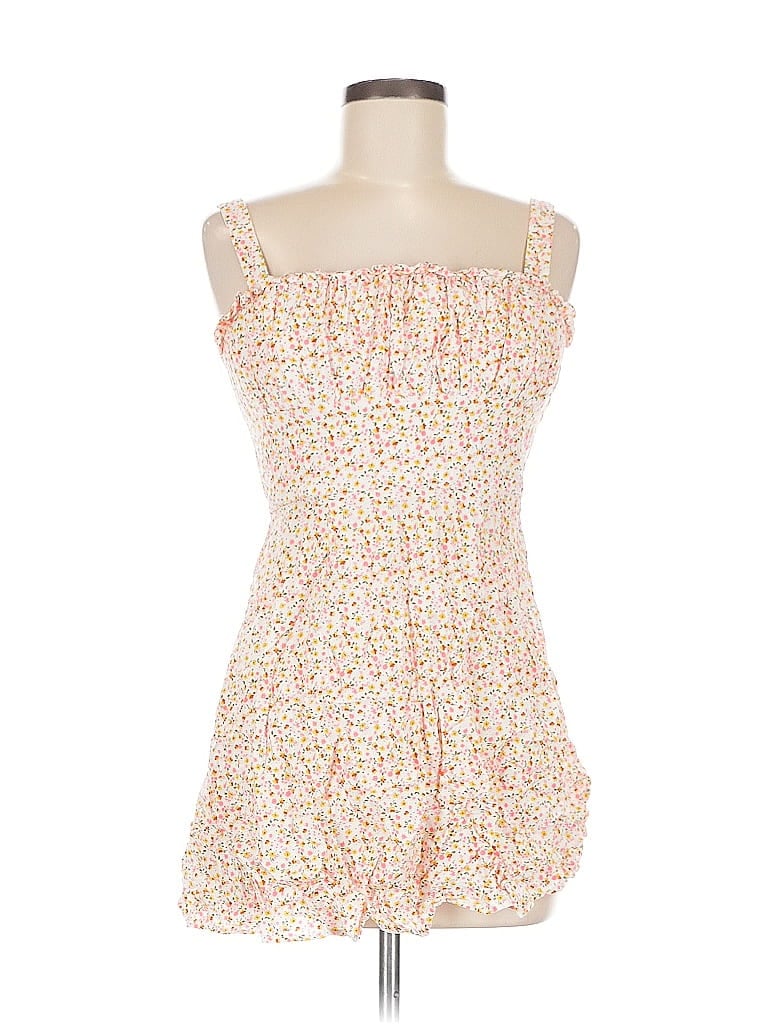 Trixxi 100% Polyester Floral White Casual Dress Size M - photo 1
